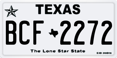 TX license plate BCF2272