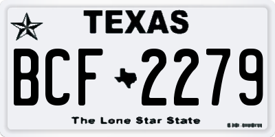 TX license plate BCF2279
