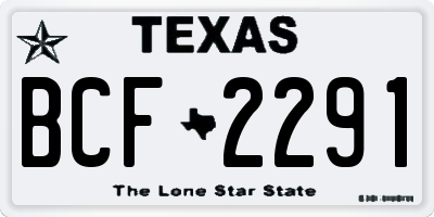 TX license plate BCF2291