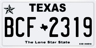TX license plate BCF2319