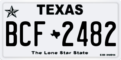 TX license plate BCF2482