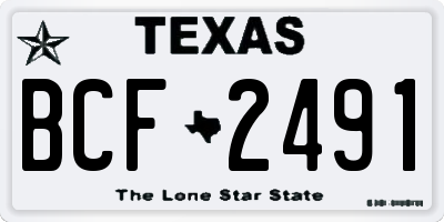 TX license plate BCF2491