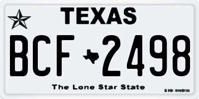 TX license plate BCF2498