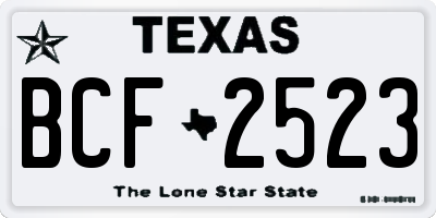TX license plate BCF2523