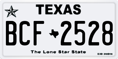 TX license plate BCF2528