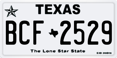 TX license plate BCF2529