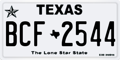 TX license plate BCF2544
