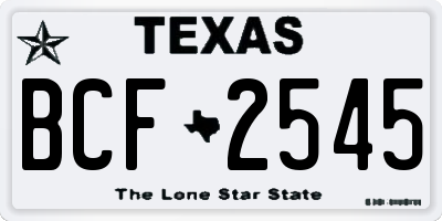 TX license plate BCF2545