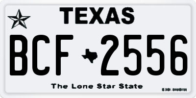 TX license plate BCF2556