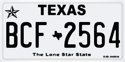 TX license plate BCF2564