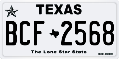 TX license plate BCF2568