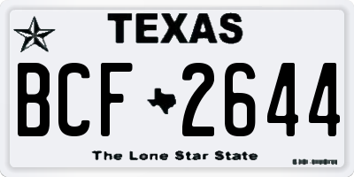 TX license plate BCF2644