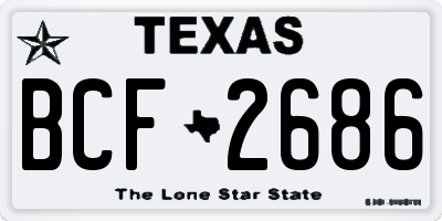 TX license plate BCF2686
