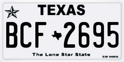 TX license plate BCF2695