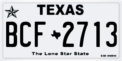 TX license plate BCF2713