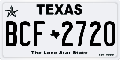 TX license plate BCF2720