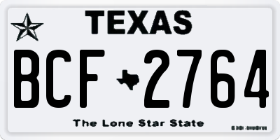 TX license plate BCF2764