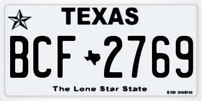 TX license plate BCF2769