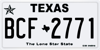 TX license plate BCF2771