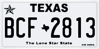 TX license plate BCF2813