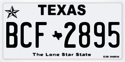 TX license plate BCF2895