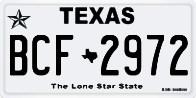 TX license plate BCF2972