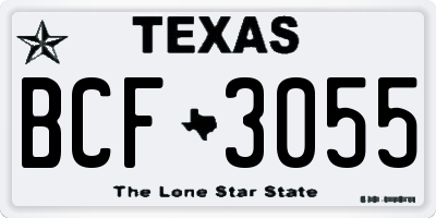 TX license plate BCF3055
