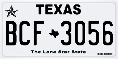 TX license plate BCF3056