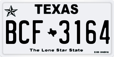 TX license plate BCF3164