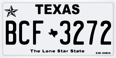 TX license plate BCF3272
