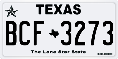 TX license plate BCF3273