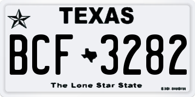 TX license plate BCF3282
