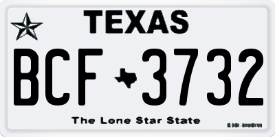 TX license plate BCF3732