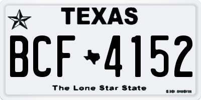 TX license plate BCF4152
