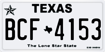 TX license plate BCF4153