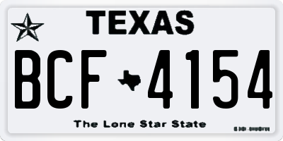 TX license plate BCF4154