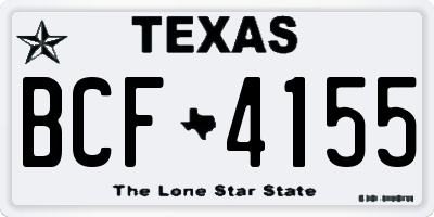 TX license plate BCF4155