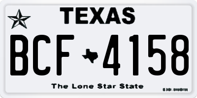 TX license plate BCF4158