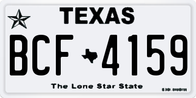 TX license plate BCF4159