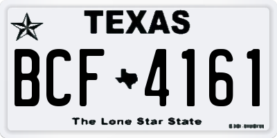 TX license plate BCF4161