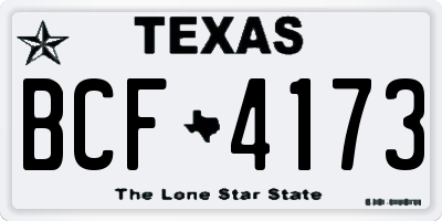 TX license plate BCF4173