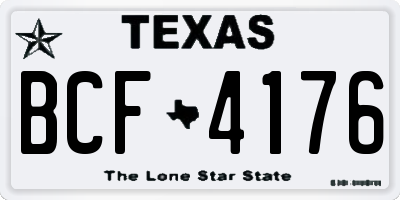 TX license plate BCF4176