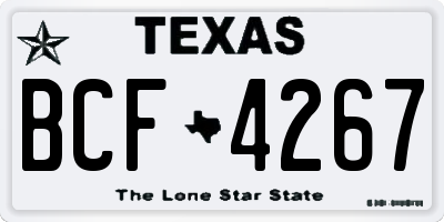 TX license plate BCF4267