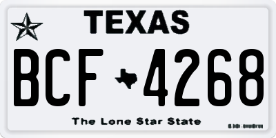 TX license plate BCF4268