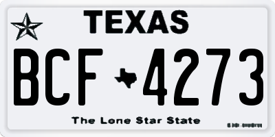 TX license plate BCF4273