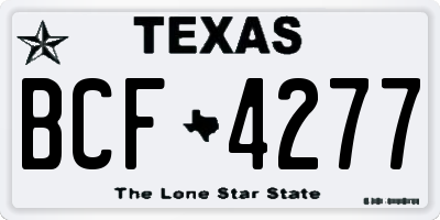 TX license plate BCF4277