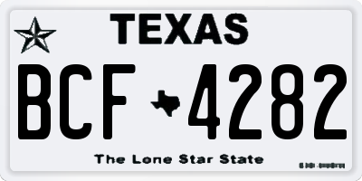 TX license plate BCF4282
