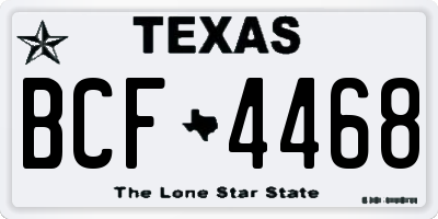 TX license plate BCF4468