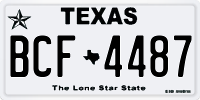 TX license plate BCF4487