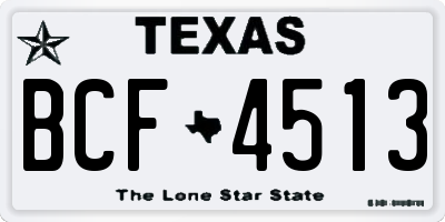 TX license plate BCF4513